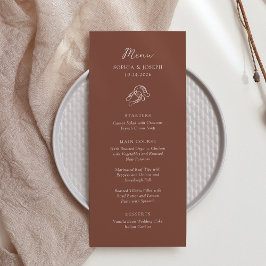 Menu Ferradura minimalista | Casamento Rustic Brown