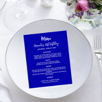 menu festa de aniversário janto azul real branco