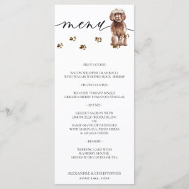 Menu Festa de casamento de cachorro filhote Cavapoo mar