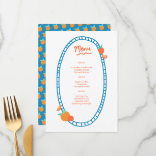 Menu Festa de casamento de Chá de fraldas PERSONALIZADO