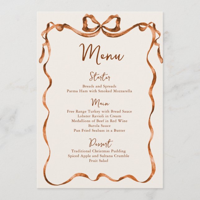 Menu Festa de Natal Arco Boho Funky Caprichoso (Frente)