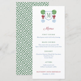 Menu Festa de Natal da Família Vermelha e Verde Intelig