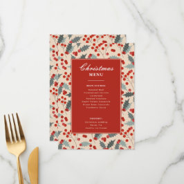 Menu Festa de Natal Moderna Holly Berry