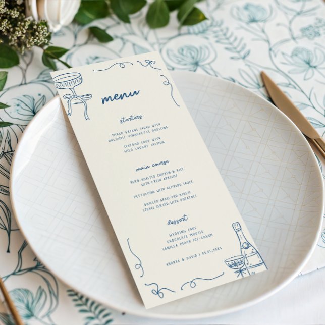 Menu Festa ou Casamento Divertido e Caprichoso ao Estil (Criador carregado)