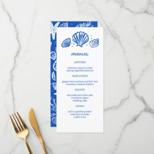 Menu Festa PERSONALIZADA de Casamento de Praia de Seash