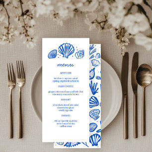 Menu Festa PERSONALIZADA de Casamento de Praia de Seash