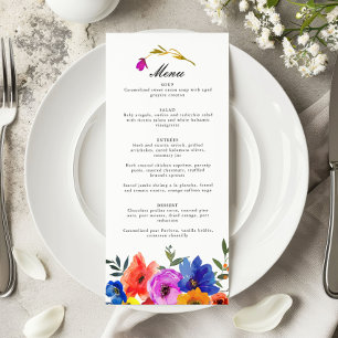 Menu Fiesta, Casamento Floral Colorido Espanhol