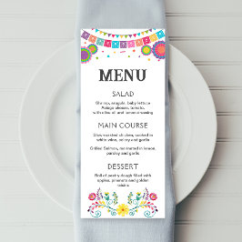 menu Fiesta, menu imprimível editável