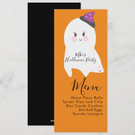 Menu Figurino do Fantasma do Halloween