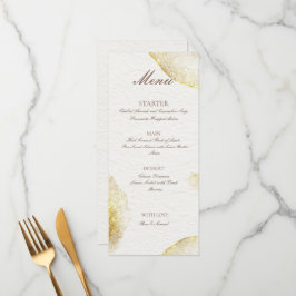 Menu Flat Dourado Aquarela Brilho