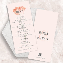 Menu Flor Coral Minimalista Dois Entres
