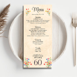 Menu Flor Elegante Flower 60 Anos Festa Floral 60º Aniv