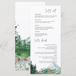 Menu Flor Selvagem da Montanha Rústica | Cardápio de Ca