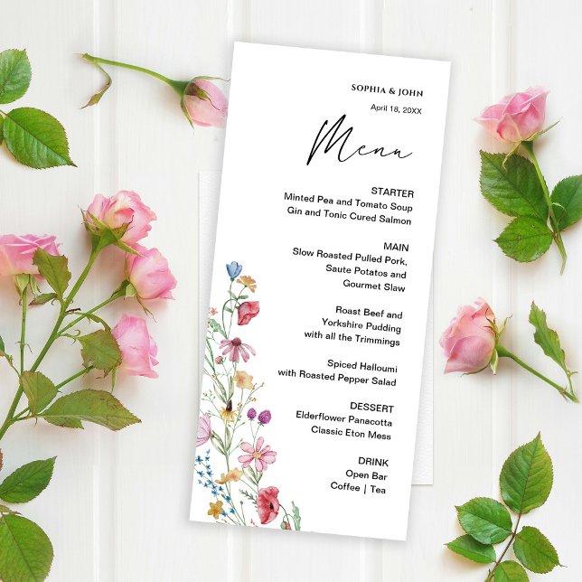 Menu Flor Silvestre Elegante (Criador carregado)