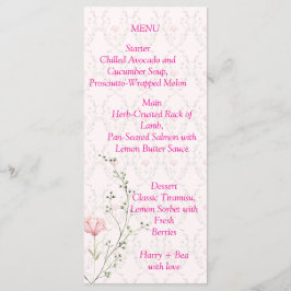 Menu Floral Bonito