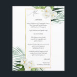 Menu Floral Branco Tropical<br><div class="desc">******* O PAPEL MATTE É FINO. ATUALIZE UM PAPEL MAIS ESPESSURDO. NENHUM ENVELOPES INCLUÍDO. PARA CARTÕES, CARTÕES MAIS ESPESSURAS, VERIFIQUE O LINK ABAIXO. CARTÃO, CARTÕES ESPESSURAS TÊM UMA OPÇÃO PARA ENVELOPES OU INCLUI-OS******* Sem envelopes, versão do folheto. Economize dinheiro com este convite em papel. Prepare seus convidados para o maravilhoso...</div>