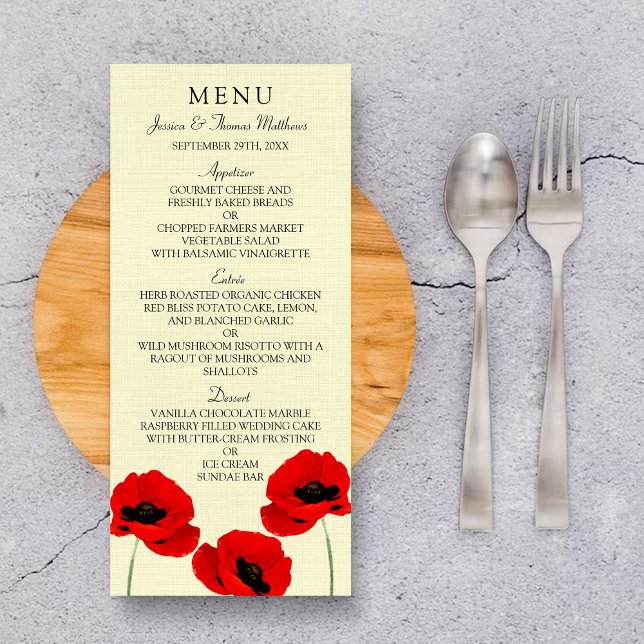 Menu Floral de Casamento das Populações de Água Ve (Criador carregado)