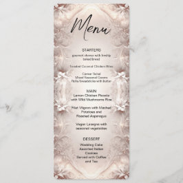 Menu Floral de Marfim Branco