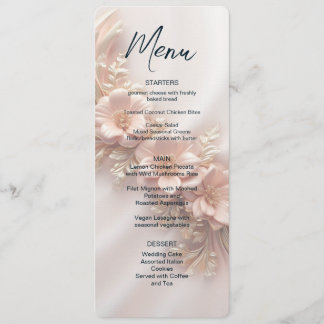 Menu Floral de Pêssego Laranja