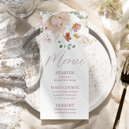 Menu Floral do Blush