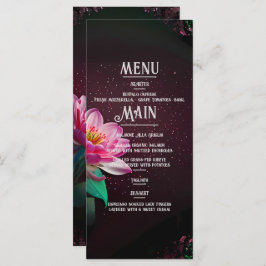 Menu Floral Lotus Wedding Suite | Starry Night Romance
