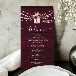Menu Floral Outonal Borgonha