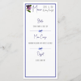 Menu Floral rosa e roxa 