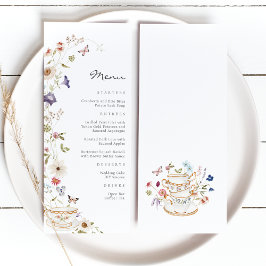 Menu Floral Tea Party
