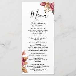 Menu floral verde de eucalipto verdejante