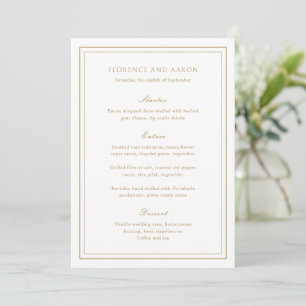 Menu Florence Dourado Elegant Wedding