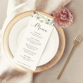 Menu Flores Botânicas | Casamento Elegante Simples