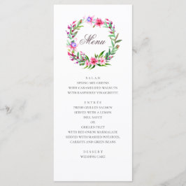 Menu Flores cor-de-rosa tropicais. Casamento floral aqu