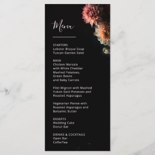Menu Flores de Crisântemo Sombrio e Temperamentais para