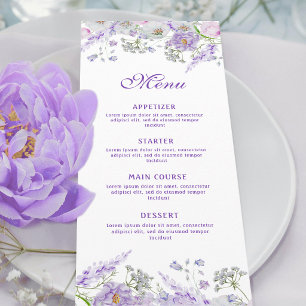 Menu Flores de Lilás Clássico