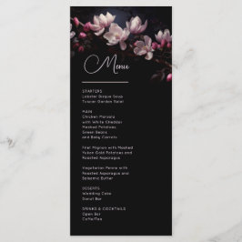 Menu Flores Magnólia Sombrias Casamento
