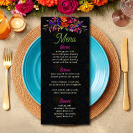 Menu Flores mexicanas elegantes para casamento