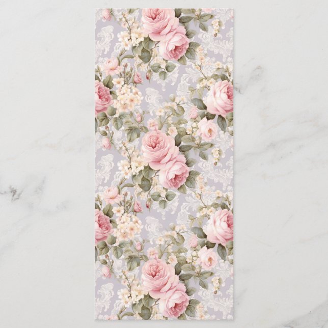 Menu Flores Rosa Suave (Frente)