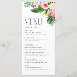 Menu Flores Tropicais e Casamento de Verão Verde
