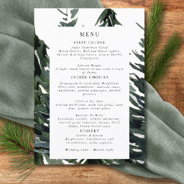 Menu Floresta russa Tartan Xadrez Vermelha Preta Verde