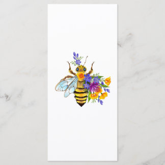 Menu Flower bee with wild plants
