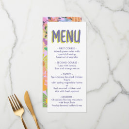 Menu Flower Wedding