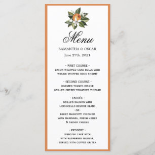 Menu Folha Laranja Simples Moderna e Verde