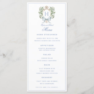 Menu Folha Tradicional com Arco   Casamento Monograma