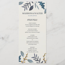 Menu Folhas de outono rústicas caem no casamento