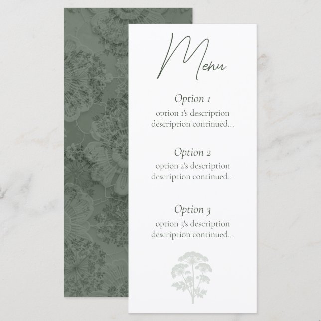 Menu FONDNESS | Wedding (Frente/Verso)