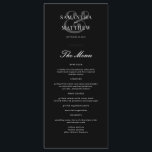 Menu Formal Negro Simples Elegante<br><div class="desc">Menu Formal Negro Simples Elegante</div>