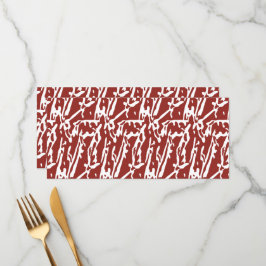 Menu Formas de abstrato vermelho e laranja se misturam