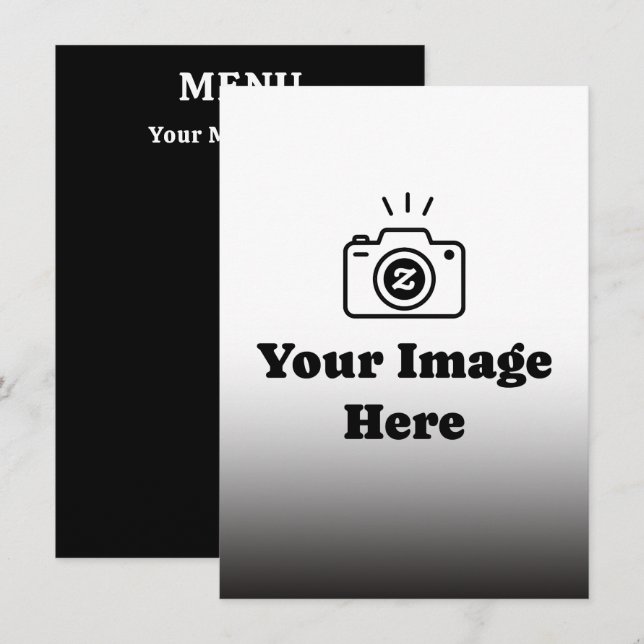 Menu Foto Favorita Personalizada com Texto (Frente/Verso)