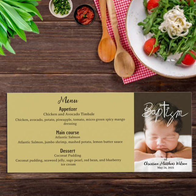 Menu Foto Moderna Caligrafia Cruza o Batismo Religioso (Criador carregado)