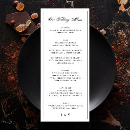 Menu Frado | Calligrafia Casamento de Monograma Elegant